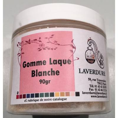 GOMME LAQUE BLANCHE Boite Petit Modèle 90GR