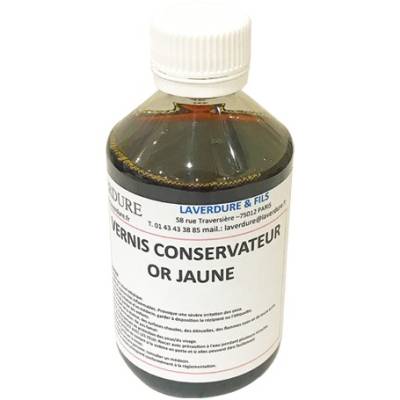 Vernis conservateur des métaux or jaune